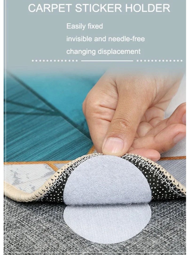 10pcs Anti-Slip Fixation Round Carpet Stickers For Bedsheets, Sofas, Car Cushions - Image 1